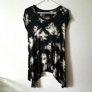 Tie Dye Tunic Black & Gray